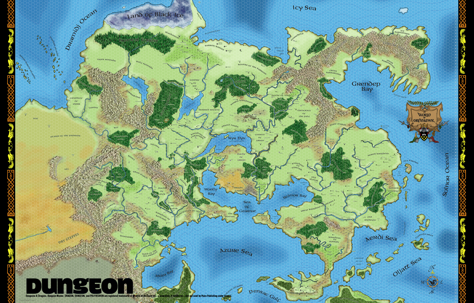 Map Of Greyhawk 5e Maps Of The Flanaess (Greyhawk)