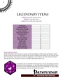 Legendary III: Legendary Items (PFRPG) PDF