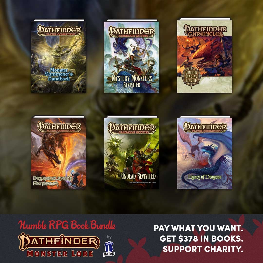 Pathfinder books are $1 each in this massive RPG Humble Bundle